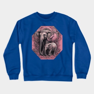 Beautiful elephant and calf Crewneck Sweatshirt